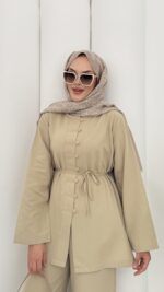 Carel Premium Keten İkili Takım - Yağyeşil - Görsel 10