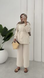 Carel Premium Keten İkili Takım - Bej