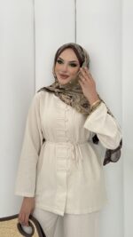 Carel Premium Keten İkili Takım - Bej - Görsel 13