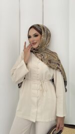 Carel Premium Keten İkili Takım - Bej - Görsel 15