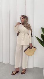 Carel Premium Keten İkili Takım - Bej - Görsel 9