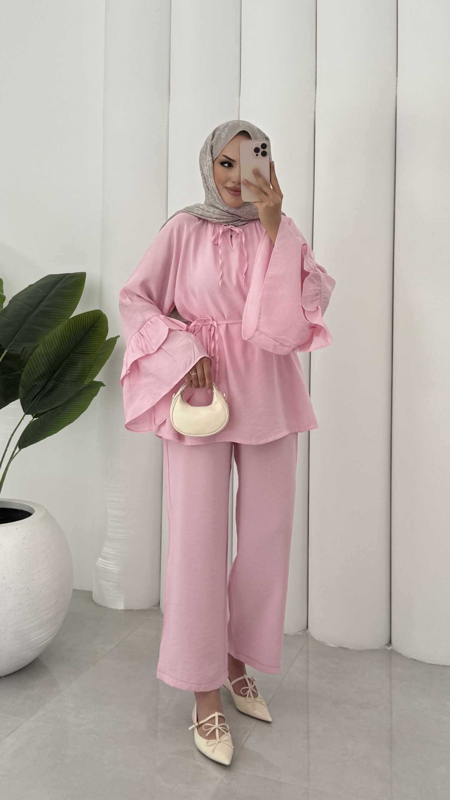 Jessica Pamuk Vual İkili Takım - Pembe
