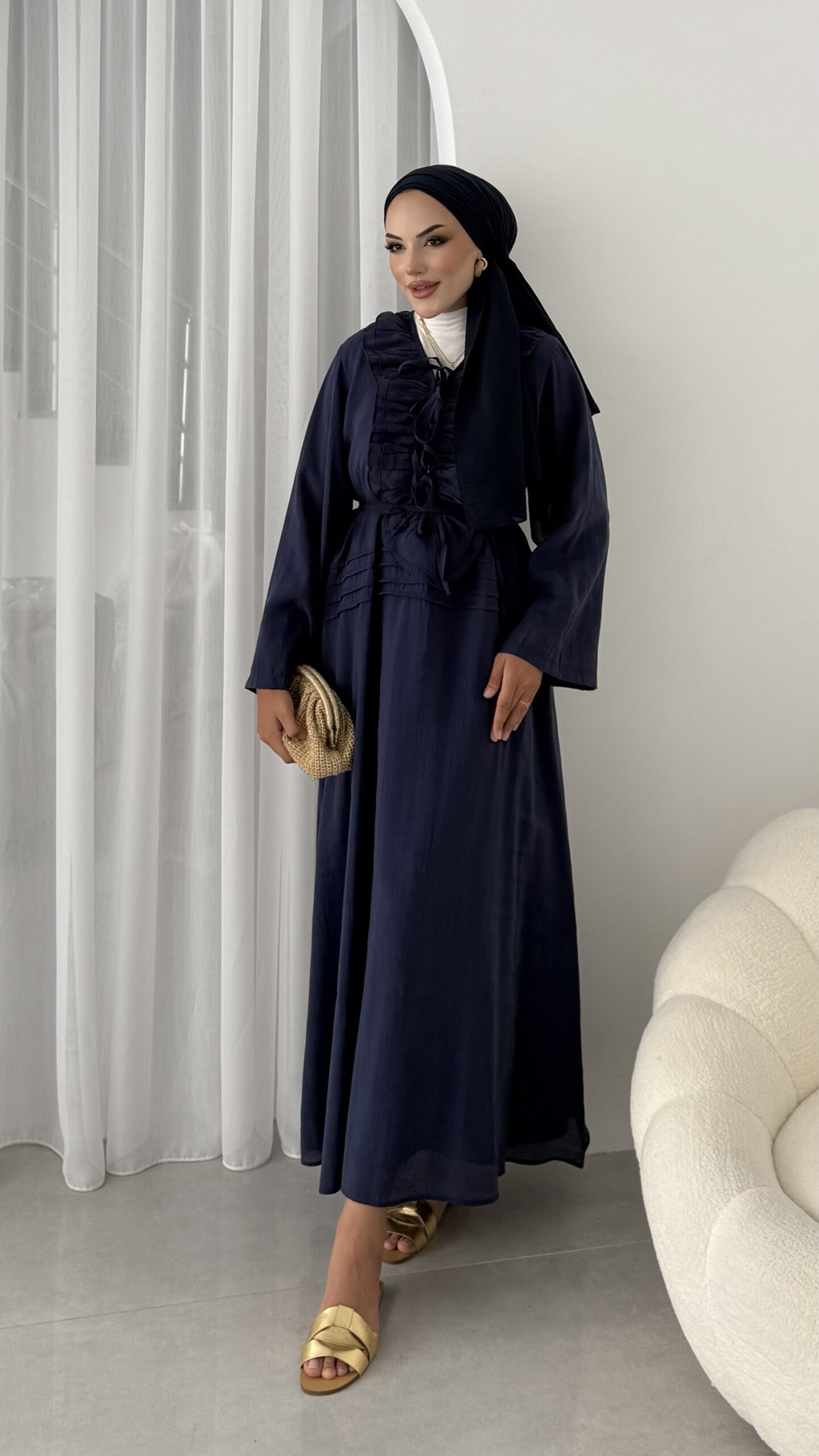 Hm Muadil Vual Elbise - Lacivert