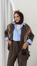 Massi Business İkili Takım - Kahverengi - Görsel 5