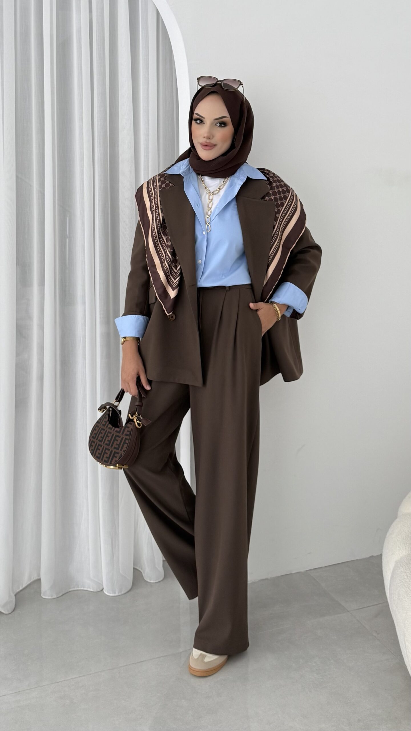 Massi Business İkili Takım - Kahverengi