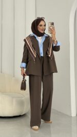 Massi Business İkili Takım - Kahverengi - Görsel 12