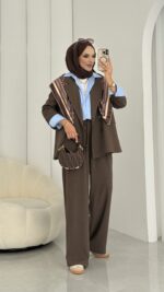 Massi Business İkili Takım - Kahverengi - Görsel 13