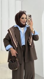 Massi Business İkili Takım - Kahverengi - Görsel 16