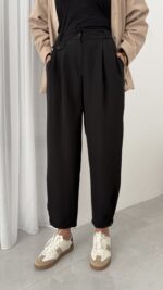 Marka Muadili Havuç Pantolon - Siyah