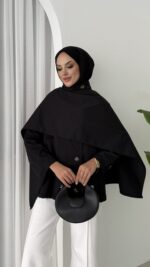 Vintage Premium Atkılı Trenç - Siyah - Görsel 8