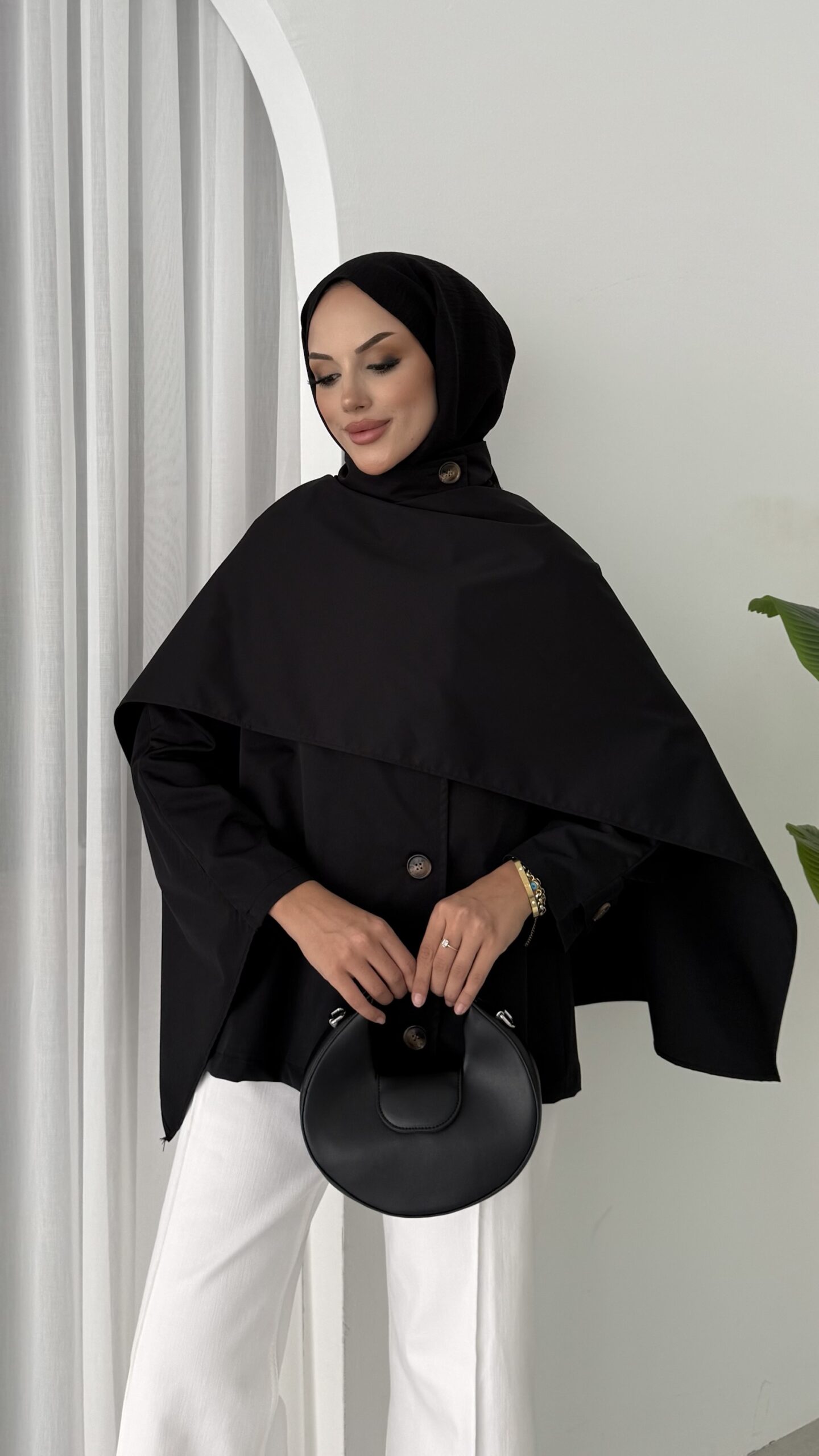 img_4749 Vintage Premium Atkılı Trenç - Siyah - Görsel 8