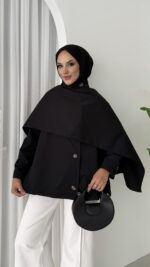Vintage Premium Atkılı Trenç - Siyah - Görsel 6
