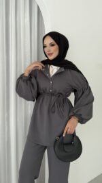 Bloom Scuba Puf İkili Takım - Antrasit - Görsel 6