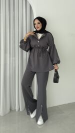 Bloom Scuba Puf İkili Takım - Antrasit