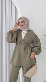 Bloom Scuba Puf İkili Takım - Yeşil - Görsel 5