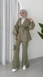 Bloom Scuba Puf İkili Takım - Yeşil - Görsel 2