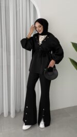 Bloom Scuba Puf İkili Takım - Siyah - Görsel 2