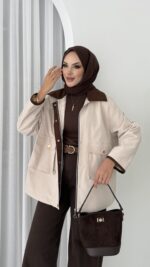 Stradi Muadil Kadife Yaka Ceket - Bej - Görsel 2