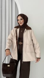 Stradi Muadil Kadife Yaka Ceket - Bej - Görsel 6