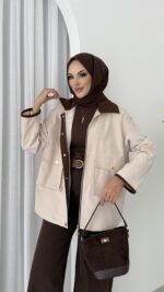 Stradi Muadil Kadife Yaka Ceket - Bej - Görsel 5