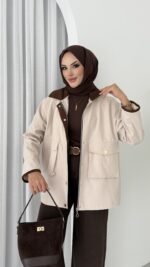 Stradi Muadil Kadife Yaka Ceket - Bej - Görsel 3