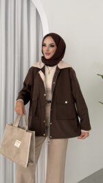 Stradi Muadil Kadife Yaka Ceket - Kahverengi - Görsel 4