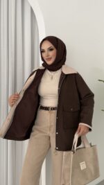 Stradi Muadil Kadife Yaka Ceket - Kahverengi - Görsel 5