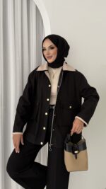 Stradi Muadil Kadife Yaka Ceket - Siyah - Görsel 2