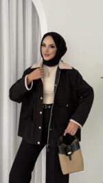 Stradi Muadil Kadife Yaka Ceket - Siyah - Görsel 6