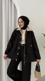 Stradi Muadil Kadife Yaka Ceket - Siyah - Görsel 4