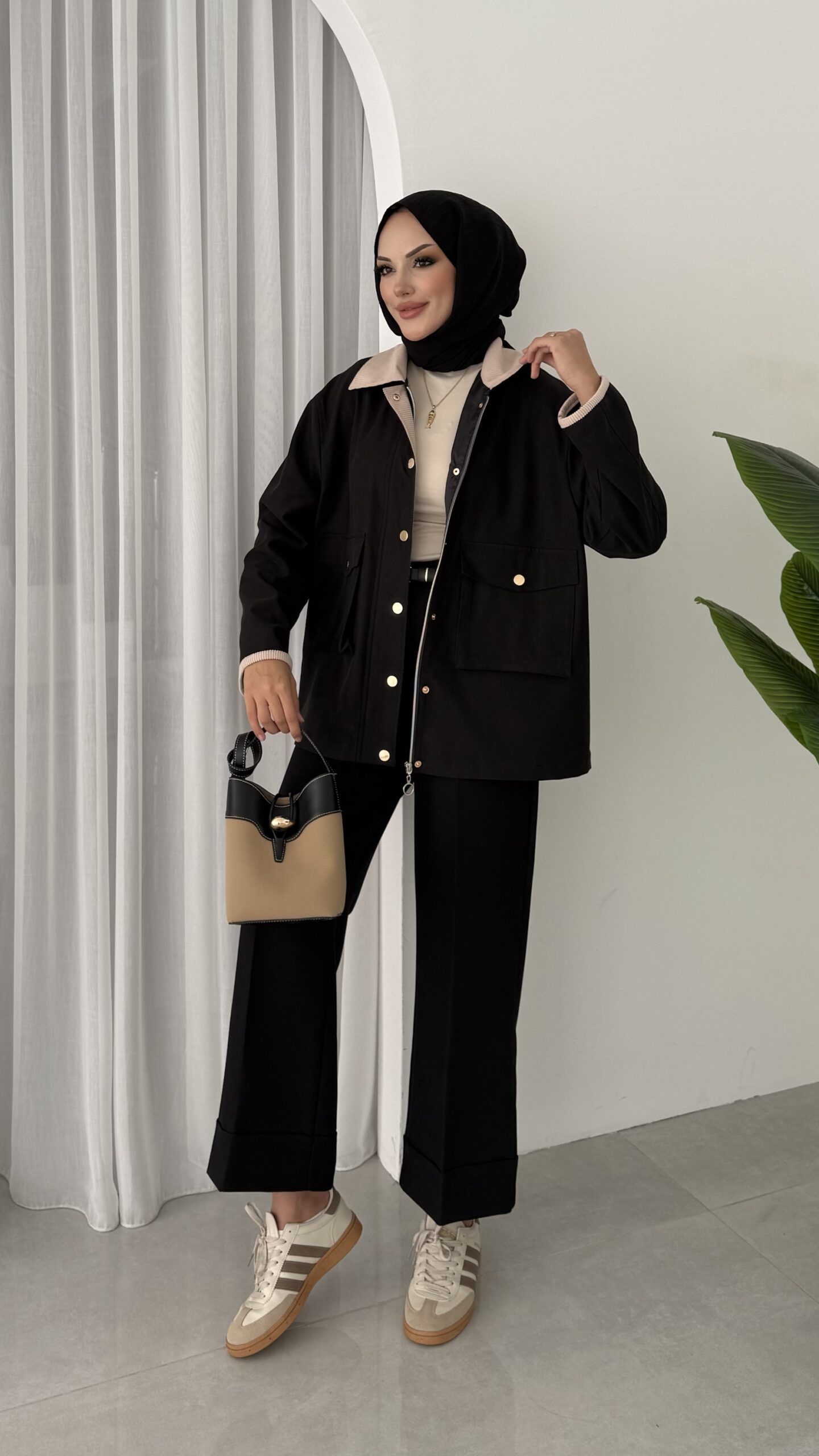 img_5432-2 Stradi Muadil Kadife Yaka Ceket - Siyah - Görsel 9