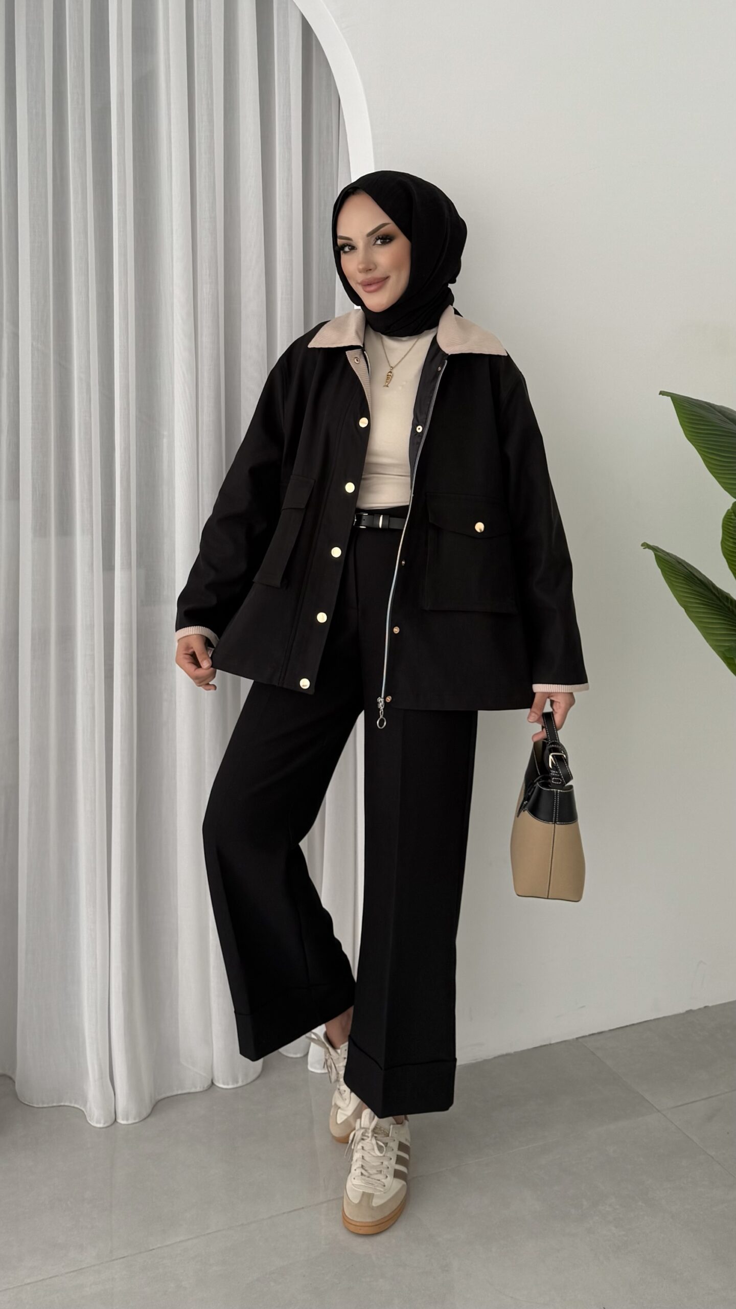 img_5437-2 Stradi Muadil Kadife Yaka Ceket - Siyah - Görsel 11