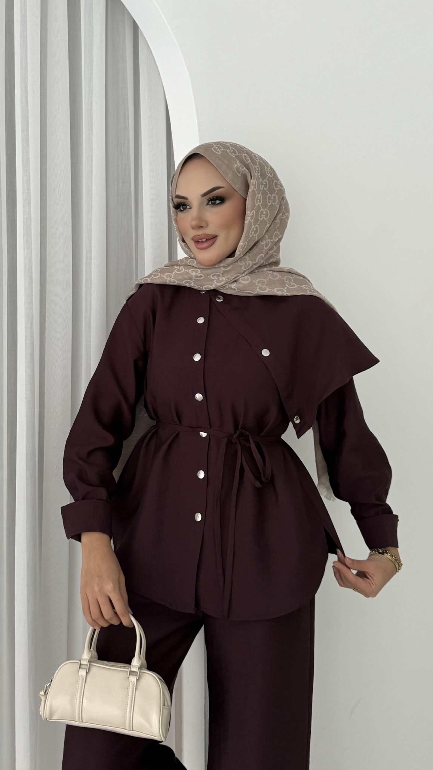 img_1947-2 Mona Cupra Çıtçıtlı İkili Takım - Bordo - Görsel 9