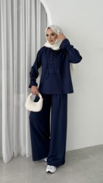 Premium Oysho Palazzo İkili Takım - Lacivert