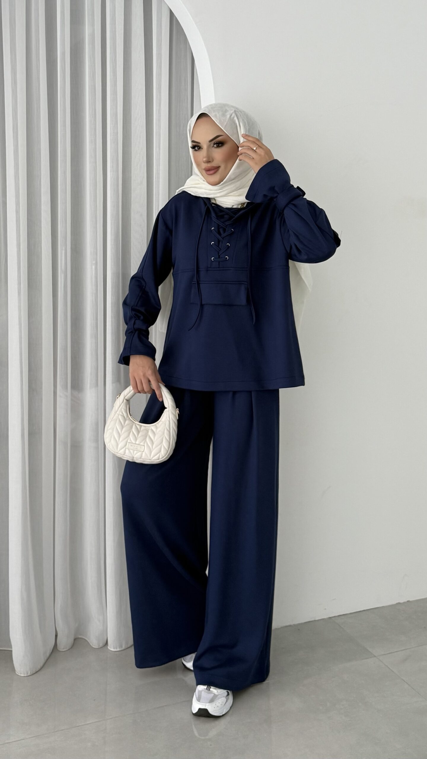 Premium Oysho Palazzo İkili Takım - Lacivert