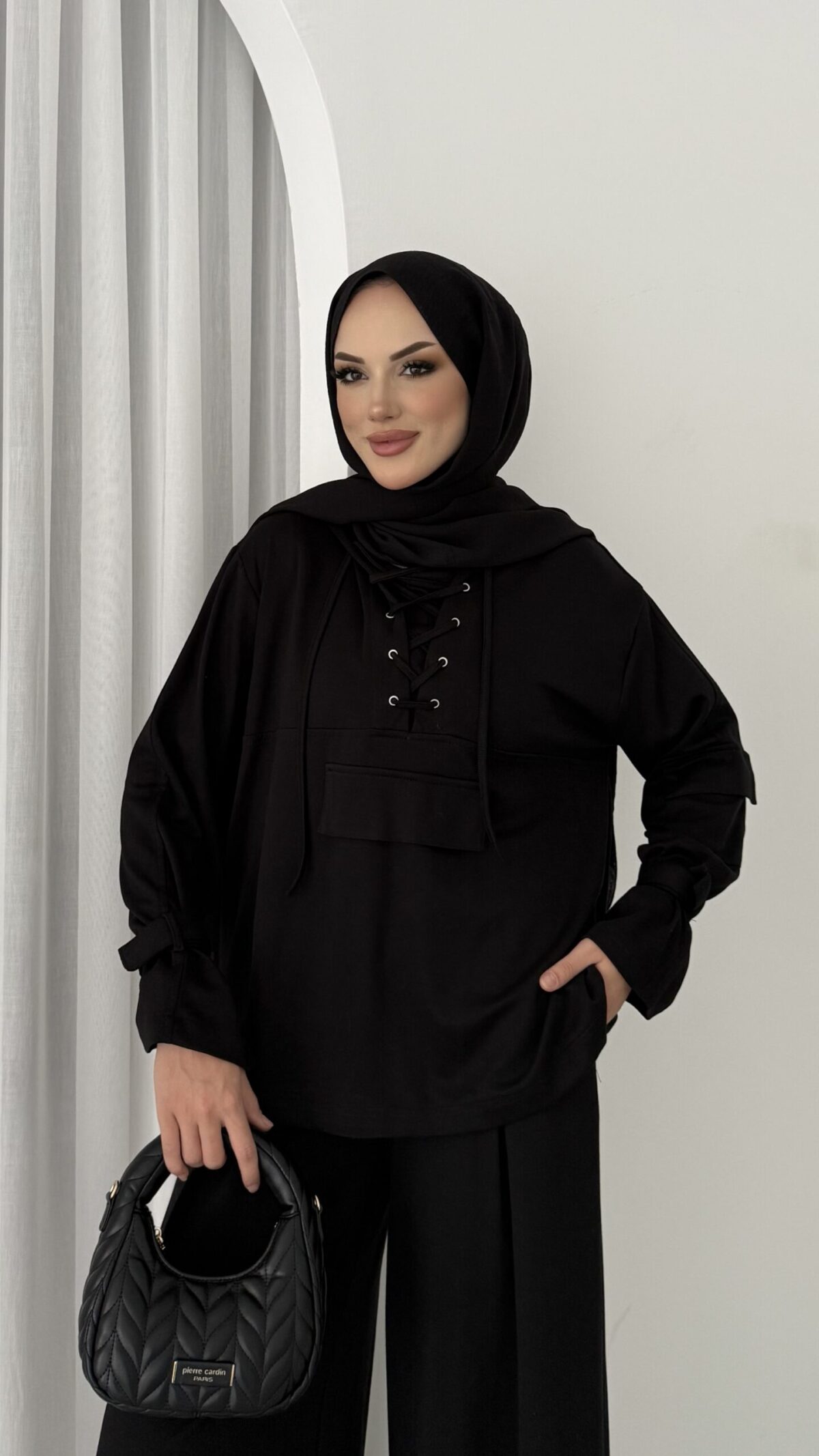 Premium Oysho Palazzo İkili Takım - Siyah - Görsel 4