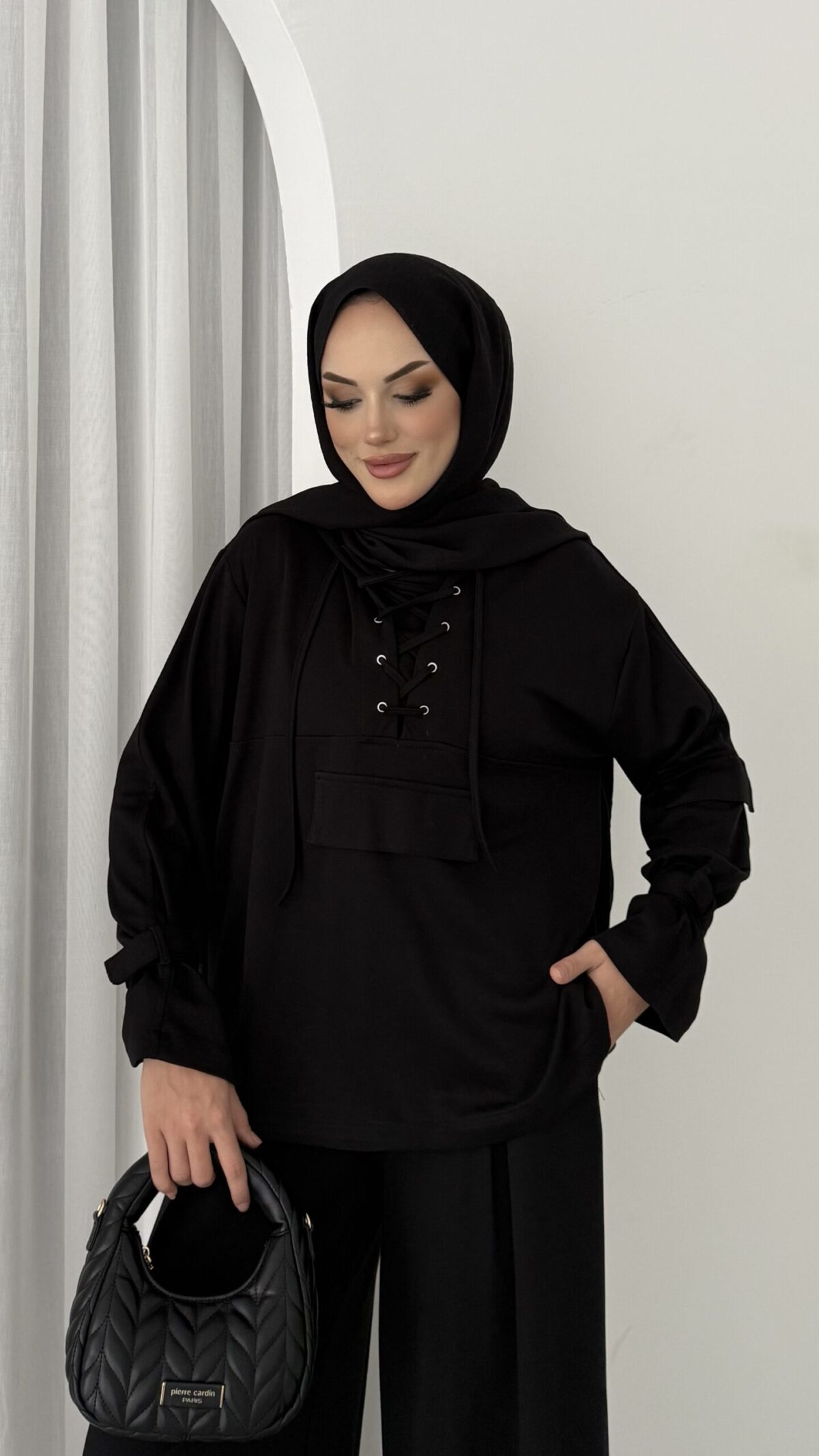 Premium Oysho Palazzo İkili Takım - Siyah - Görsel 5