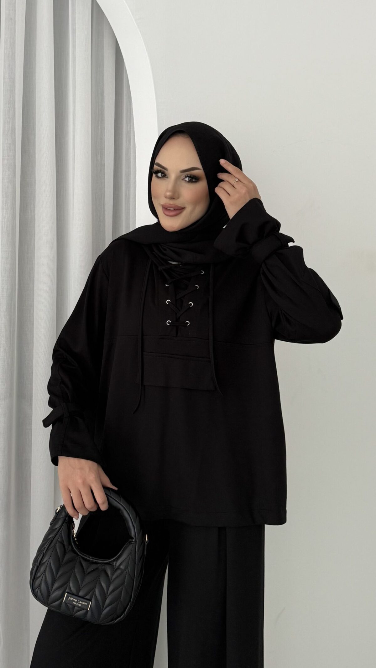 Premium Oysho Palazzo İkili Takım - Siyah - Görsel 6