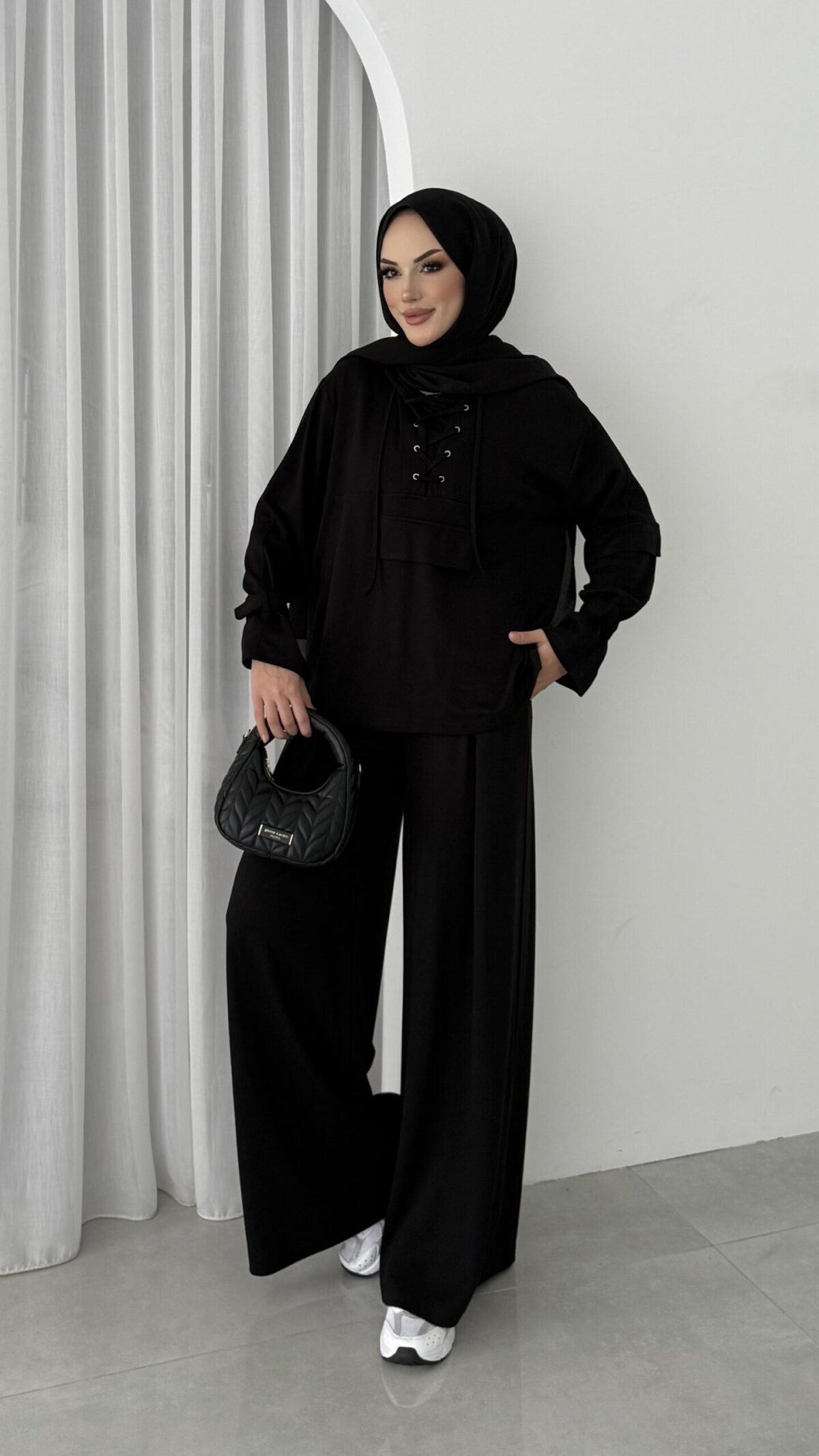 Premium Oysho Palazzo İkili Takım - Siyah - Görsel 3