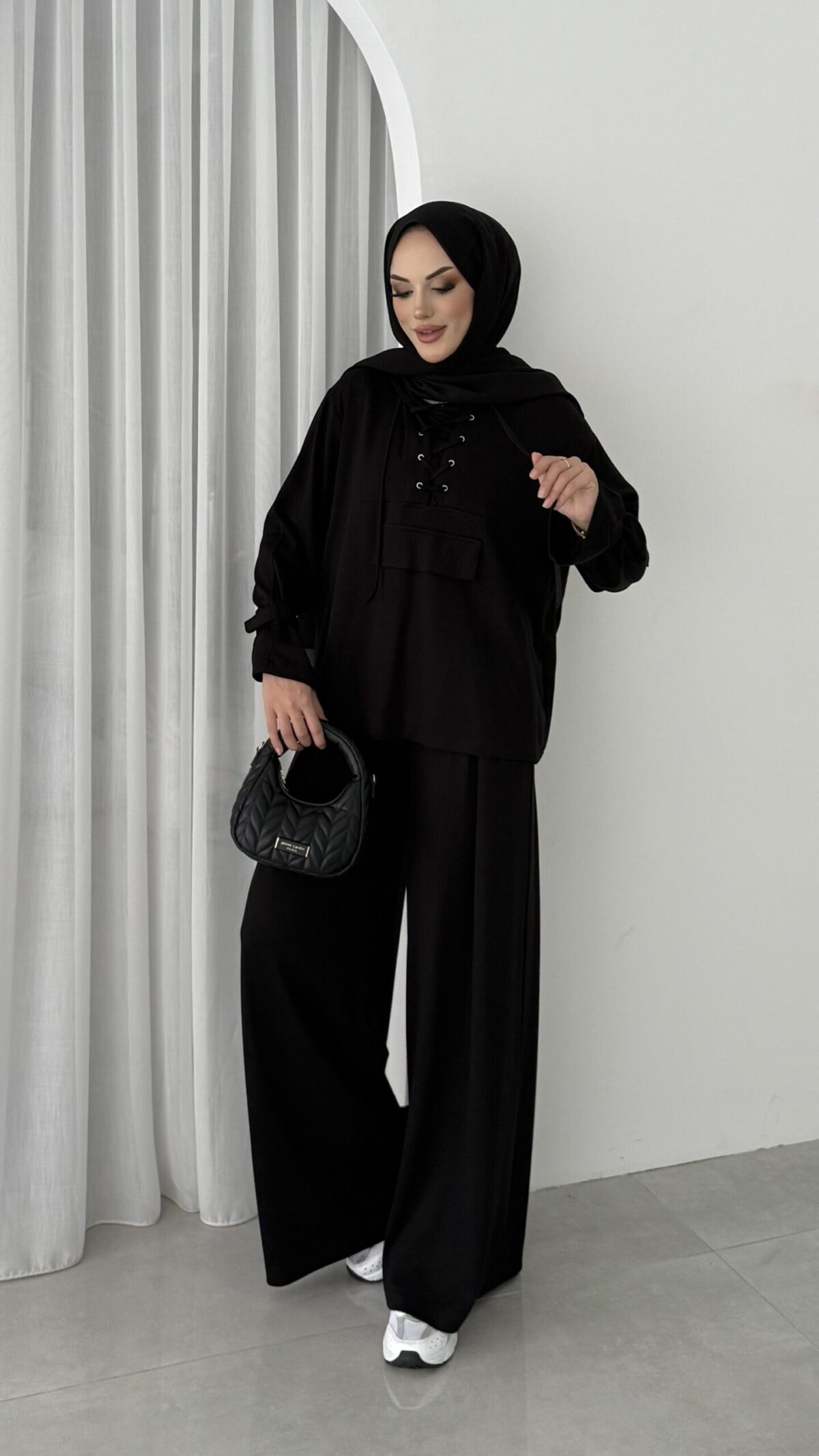 Premium Oysho Palazzo İkili Takım - Siyah - Görsel 2