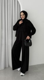 Premium Oysho Palazzo İkili Takım - Siyah