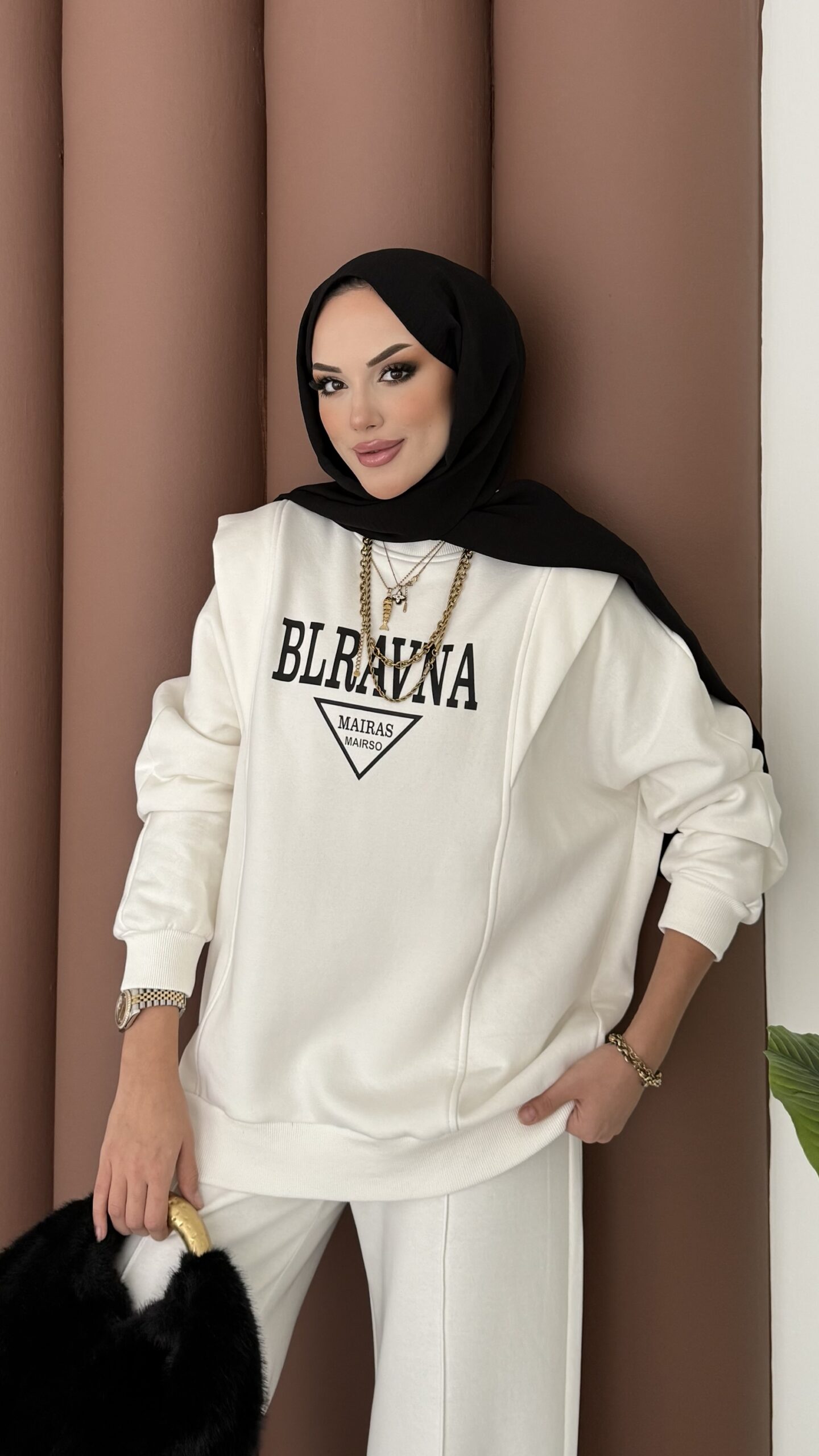 img_2399-3 Blravna Şardonlu Çımalı İkli Takım - Beyaz - Görsel 4