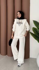 Blravna Şardonlu Çımalı İkli Takım - Beyaz - Görsel 2