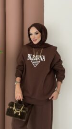 Blravna Şardonlu Çımalı İkli Takım - Kahverengi - Görsel 6