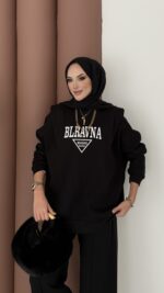 Blravna Şardonlu Çımalı İkli Takım - Siyah - Görsel 4