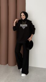 Blravna Şardonlu Çımalı İkli Takım - Siyah - Görsel 2