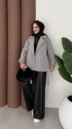 Most Premium Fermuarlı Kaşe Ceket - Gri