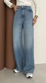 Zra Marka Muadili Palazzo Kot Pantolon - Açık Mavi - Görsel 2