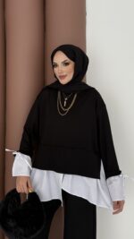 Gömlek Detaylı Oysh Takım - Siyah - Görsel 4