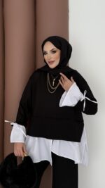 Gömlek Detaylı Oysh Takım - Siyah - Görsel 6